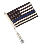 Max Adjustable 9'' x 6 ''  US Blue  Flag +Flagpole Mount Luggage