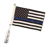 Max Adjustable 9'' x 6 ''  US Blue  Flag +Flagpole Mount Luggage
