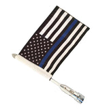 Max Adjustable 9'' x 6 ''  US Blue  Flag +Flagpole Mount Luggage