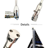 Max Adjustable 9'' x 6 ''  US Blue  Flag +Flagpole Mount Luggage