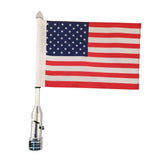 Max Adjustable 9'' x 6 ''  American red Flag + Flagpole Mount Luggage Rack