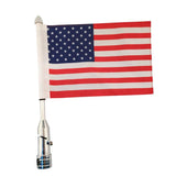 Max Adjustable 9'' x 6 ''  American red Flag + Flagpole Mount Luggage Rack