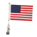 Max Adjustable 9'' x 6 ''  American red Flag + Flagpole Mount Luggage Rack