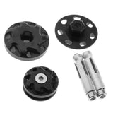 Max 3Pieces Motorcycle Frame Hole Cap Cover Plugs For Kawasaki Z1000 10-17 Black