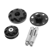 Max 3Pieces Motorcycle Frame Hole Cap Cover Plugs For Kawasaki Z1000 10-17 Black