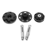 Max 3Pieces Motorcycle Frame Hole Cap Cover Plugs For Kawasaki Z1000 10-17 Black