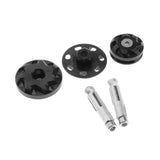 Max 3Pieces Motorcycle Frame Hole Cap Cover Plugs For Kawasaki Z1000 10-17 Black