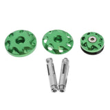 Max 3Pieces Motorcycle Frame Hole Cap Cover Plugs For Kawasaki Z1000 10-17 Green