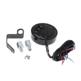 Max LED 3-in-1 Motorcycle Time Temperature and Voltage Display Table Gauge Black