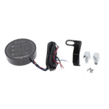 Max LED 3-in-1 Motorcycle Time Temperature and Voltage Display Table Gauge Black
