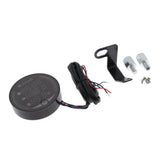Max LED 3-in-1 Motorcycle Time Temperature and Voltage Display Table Gauge Black