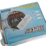 Max LED 3-in-1 Motorcycle Time Temperature and Voltage Display Table Gauge Black
