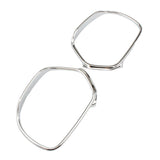 Maxbell Chrome Plated Plastic Mirror Trim Rings Decor Cover for Honda Goldwing