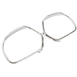 Maxbell Chrome Plated Plastic Mirror Trim Rings Decor Cover for Honda Goldwing