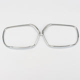 Maxbell Chrome Plated Plastic Mirror Trim Rings Decor Cover for Honda Goldwing