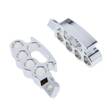 Max Maxb Universals Flying Knuckle Footpegs Footrests Custom Pedal For Harley Silver