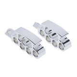 Max Maxb Universals Flying Knuckle Footpegs Footrests Custom Pedal For Harley Silver