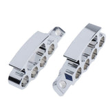 Max Maxb Universals Flying Knuckle Footpegs Footrests Custom Pedal For Harley Silver