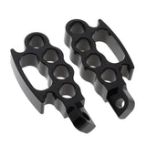 Max Maxb Universals Flying Knuckle Footpegs Footrests Custom Pedal For Harley Black