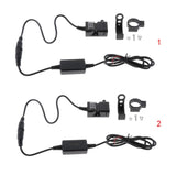 Maxbell Waterproof Dual USB E-bike Handlebar Charger Socket w/ Switch &Mount  12-24V