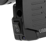 Maxbell Alloy Motorcycles Handlebar Mobile Phone Holder Clamp w/ USB Charger Black