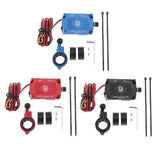 Maxbell Alloy Motorcycles Handlebar Mobile Phone Holder Clamp w/ USB Charger Black