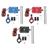 Maxbell Alloy Motorcycles Handlebar Mobile Phone Holder Clamp w/ USB Charger Black