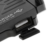 Maxbell Alloy Motorcycles Handlebar Mobile Phone Holder Clamp w/ USB Charger Black