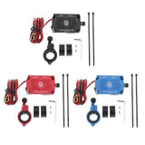 Maxbell Alloy Motorcycles Handlebar Mobile Phone Holder Clamp w/ USB Charger Black