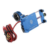 Maxbell Alloy Motorcycles Handlebar Mobile Phone Holder Clamp w/ USB Charger Blue