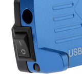 Maxbell Alloy Motorcycles Handlebar Mobile Phone Holder Clamp w/ USB Charger Blue