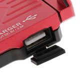 Maxbell Alloy Motorcycles Handlebar Mobile Phone Holder Clamp w/ USB Charger Red