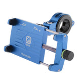 Maxbell Motorcycle Handlebar Phone Holder GPS Mount+USB Charger Aluminum Alloy Blue