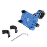 Maxbell Motorcycle Handlebar Phone Holder GPS Mount+USB Charger Aluminum Alloy Blue