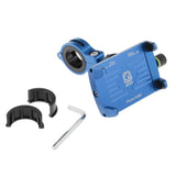 Maxbell Motorcycle Handlebar Phone Holder GPS Mount+USB Charger Aluminum Alloy Blue