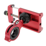 Maxbell Motorcycle Handlebar Phone Holder GPS Mount+USB Charger Aluminum Alloy Red