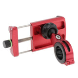 Maxbell Motorcycle Handlebar Phone Holder GPS Mount+USB Charger Aluminum Alloy Red