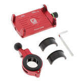 Maxbell Motorcycle Handlebar Phone Holder GPS Mount+USB Charger Aluminum Alloy Red