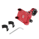 Maxbell Motorcycle Handlebar Phone Holder GPS Mount+USB Charger Aluminum Alloy Red