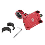 Maxbell Motorcycle Handlebar Phone Holder GPS Mount+USB Charger Aluminum Alloy Red