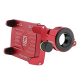 Maxbell Motorcycle Handlebar Phone Holder GPS Mount+USB Charger Aluminum Alloy Red