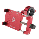 Maxbell Motorcycle Handlebar Phone Holder GPS Mount+USB Charger Aluminum Alloy Red