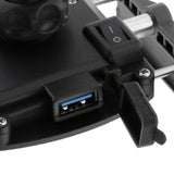 Maxbell Stable Motorcycle Handlebar Phone Holder+QC3.0 Smart Quick Charger Black