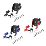 Maxbell Stable Motorcycle Handlebar Phone Holder+QC3.0 Smart Quick Charger Black