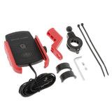 Maxbell Motorcycle Mobile PhoneHolder Scooter Stand Mount Bracket+USB Charger  Blue