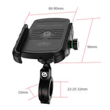 Maxbell Motorcycle Mobile PhoneHolder Scooter Stand Mount Bracket+USB Charger  Blue