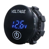 Max 36mm DC5V-48V Waterproof Voltmeter Tester Gauge LED Panel For Car RV Blue