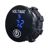 Max 36mm DC5V-48V Waterproof Voltmeter Tester Gauge LED Panel For Car RV Blue