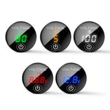 Max 36mm DC5V-48V Waterproof Voltmeter Tester Gauge LED Panel For Car RV Blue