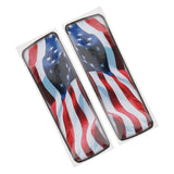 Maxbell 1 Pair US Flag Saddlebag Side Box Cover Stickers For Harley Touring Models